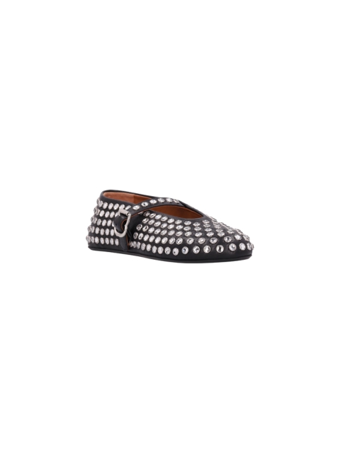 BALLERINE IN PELLE DI AGNELLO CON STRASS