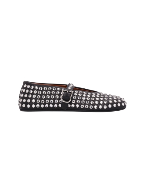 BALLERINE IN PELLE DI AGNELLO CON STRASS