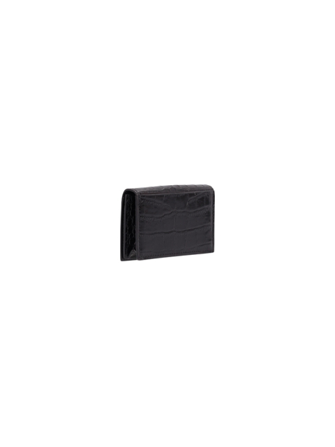SHINY PRINTED CROC T LINE BUSINESS CARDHOLDER