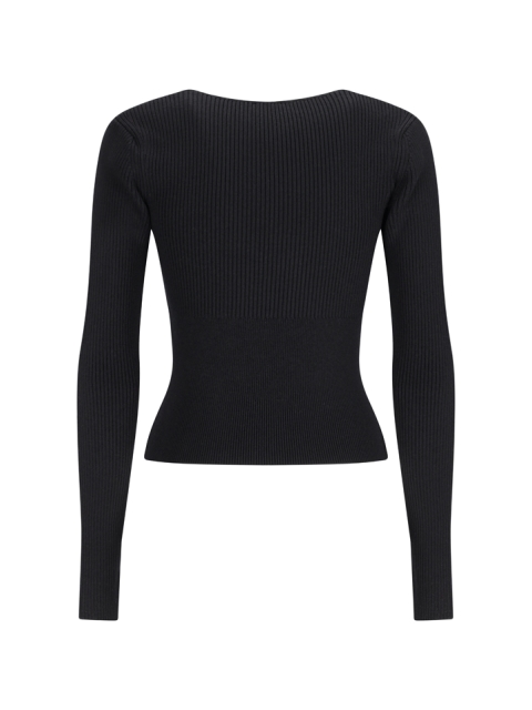 SIGNATURE RIB V NECK SWEA