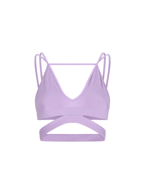 RIBBED JERSEY BRA WITH STRAPP