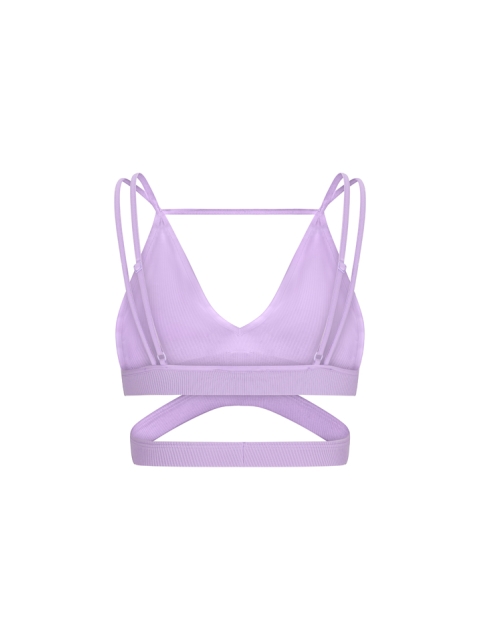RIBBED JERSEY BRA WITH STRAPP