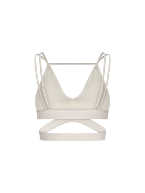 RIBBED JERSEY BRA WITH STRAPP