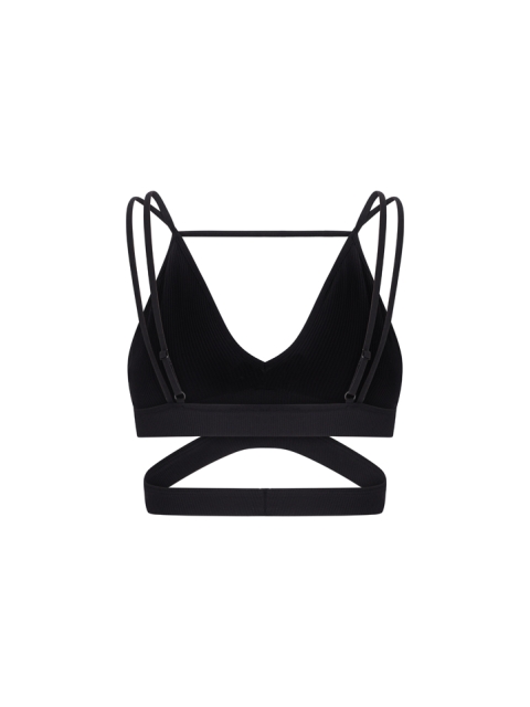 RIBBED JERSEY BRA WITH STRAPP