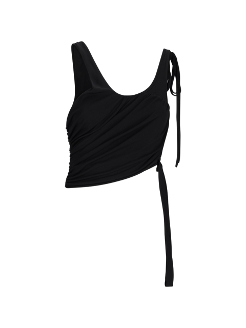 DRAPED JERSEY ASYMMETRIC TOP 