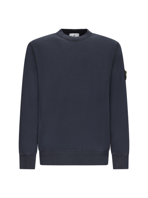 CREW NECK SWEATSHIRT WITH RIBBED DETAILS