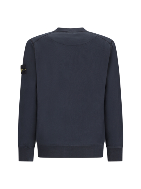CREW NECK SWEATSHIRT WITH RIBBED DETAILS