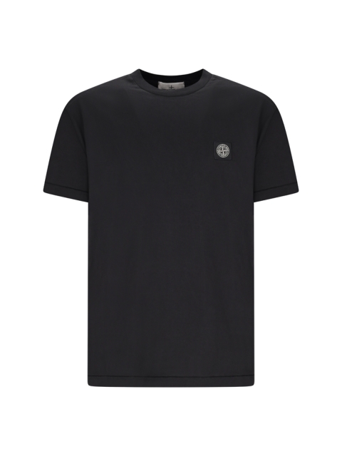 T-SHIRT WITH COMPASS LOGO PATCH
