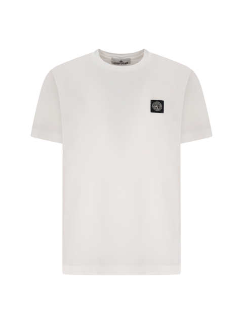 T-SHIRT WITH COMPASS LOGO PATCH