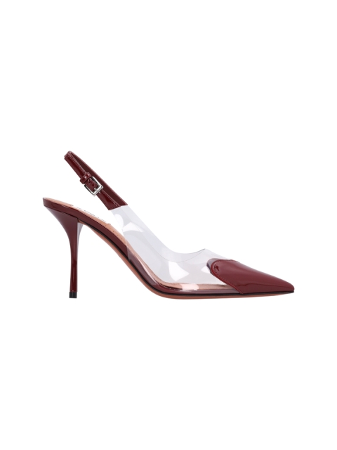 SLINGBACK LE CŒUR IN PELLE DI VITELLO VERNICIATA
