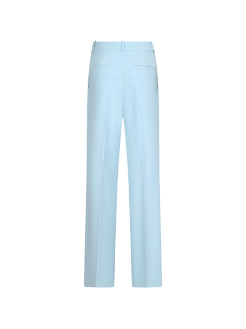 PANTALONI DI LANA ELASTICIZZATA CON GAMBA LARGA