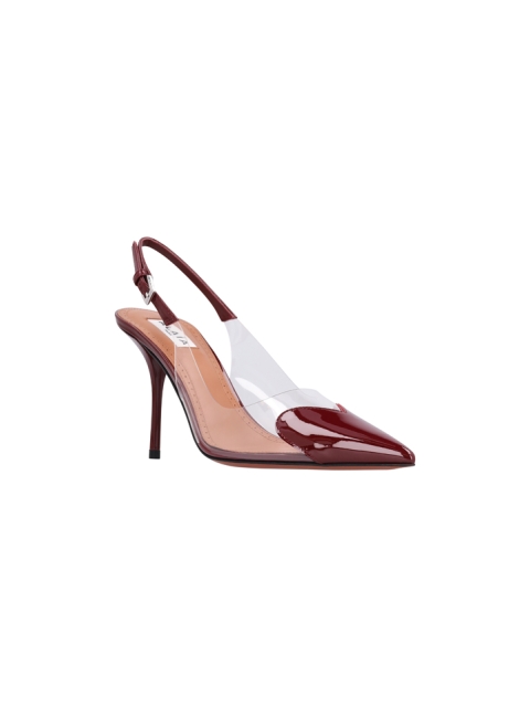 SLINGBACK LE CŒUR IN PELLE DI VITELLO VERNICIATA