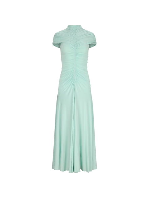 RUCHED JERSEY MIDI DRESS