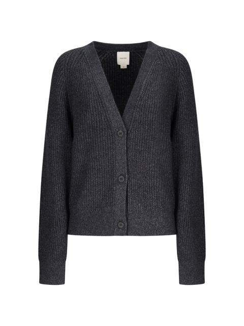 RELAXED CUT RIBBED CARDIGAN