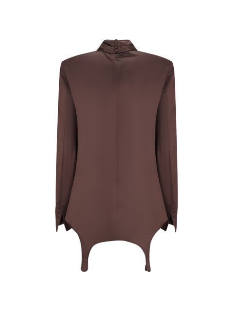BLUSA CON COLLO ARRICCIATO