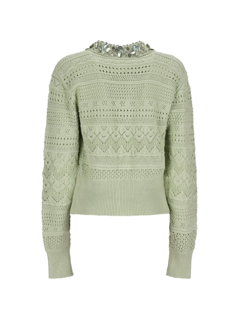 CARDIGAN CON COLLETTO RICAMATO