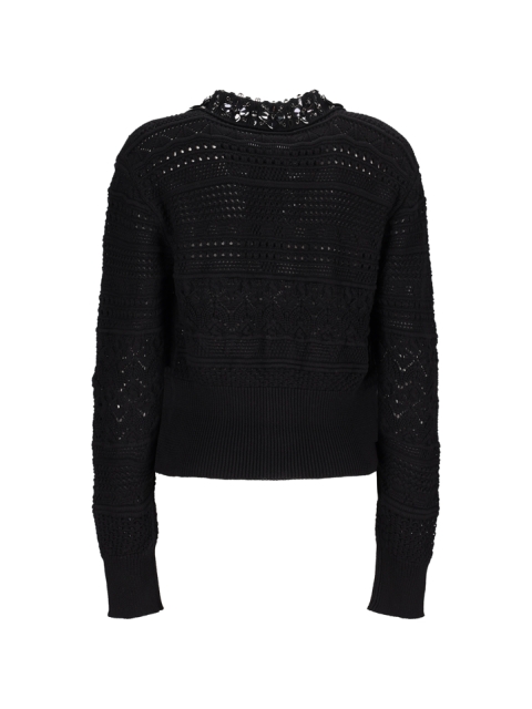 CARDIGAN WITH EMBROIDERED COLLAR