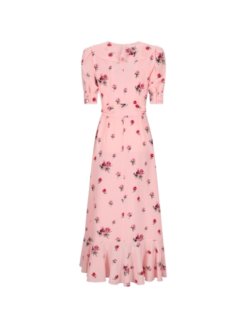 ROSE PRINT WRAP DRESS