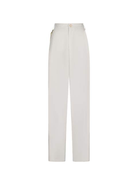 PHEBE -  FAUX PEARL ADORNED WIDE-LEG PANTS