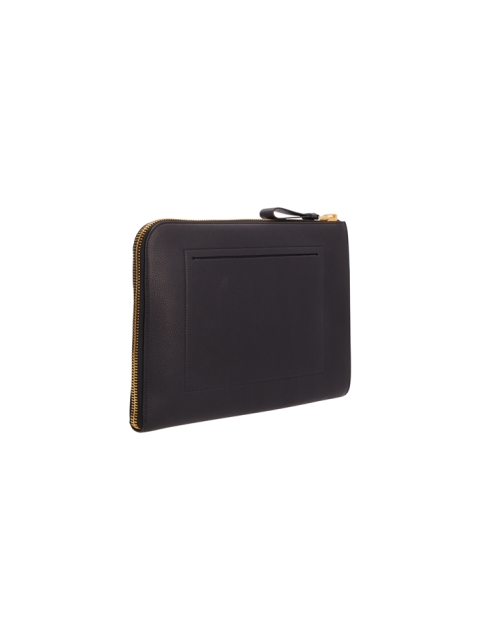 SOFT GRAIN LEATHER SMOOTH CALF LEATHER DOUBLE ZIP 