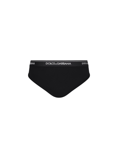 SLIP IN COTONE ELASTICIZZATO A VITA MEDIA CONFEZIONE DA DUE