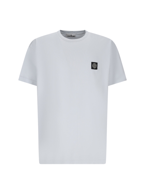 T-SHIRT WITH COMPASS LOGO PATCH