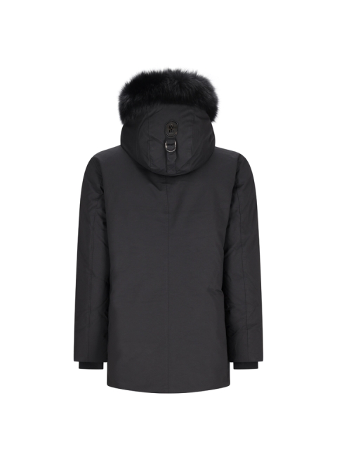 EDWARD 2-in-1 down parka with hooded bib and blue fox fur
