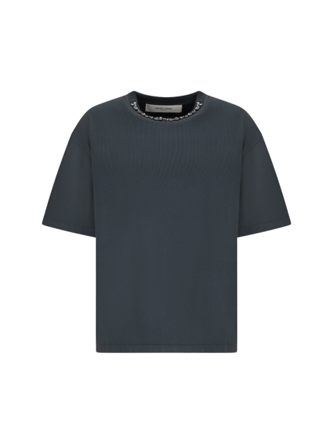 WOMAN GOLDEN GOOSE BLACK COTTON T-SHIRT