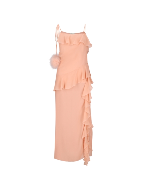 2A574A GEORG DRESS W/FEATHE