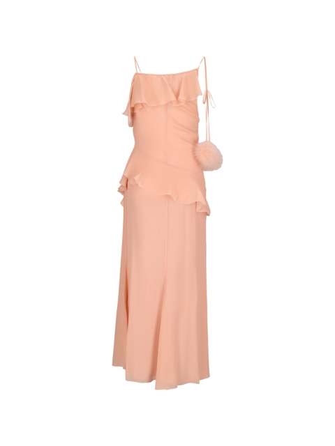 2A574A GEORG DRESS W/FEATHE