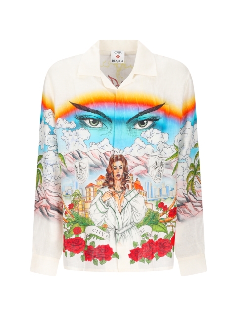 LONG SLEEVE CUBAN COLLAR SHIRT