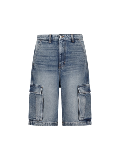 CARGO DENIM BAGGY SHORT