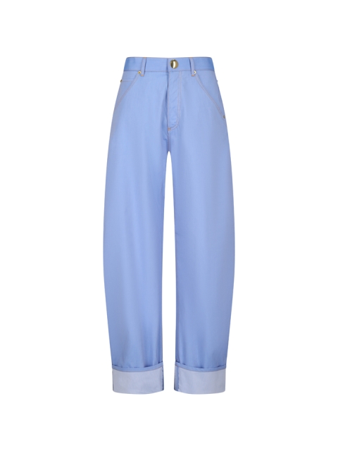 KHRIS -  BARREL LEG POPELINE PANTS
