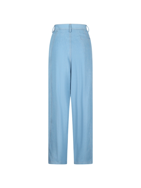 PHEBE -  LIGHT TENCEL CHAIN ADORNED WIDE-LEG PANTS