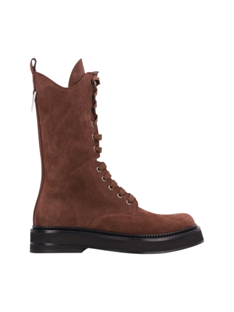 ROBIN LACE UP COMBAT BOOT SUEDE