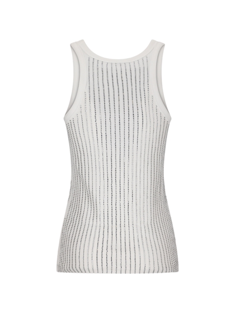 TOP RIBBED JERSEY WITH HOTFIXED