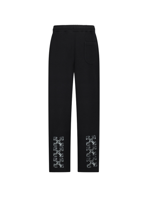 VIBE ARROW SWEATPANTS BLACK - AQUA GLASS