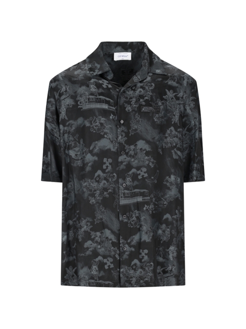 FRESCO VISC JACQ BOWLING SHIR BLACK - NO