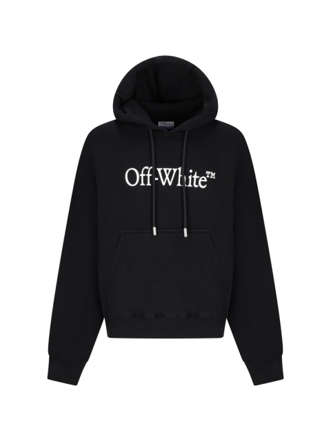 BIG BOOKISH SKATE HOODIE BLACK WHITE 