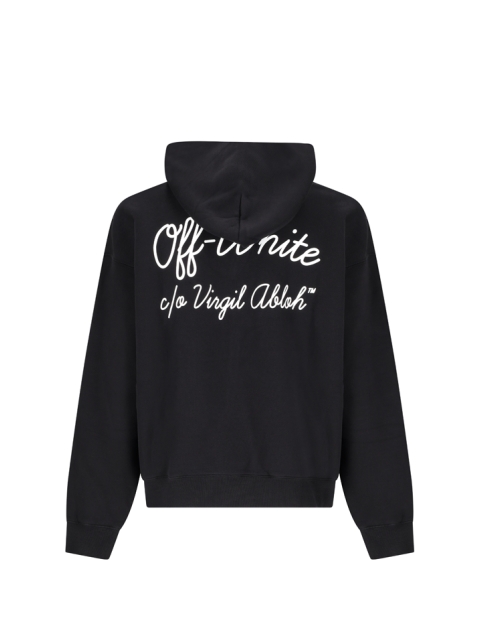 SCRIPT SKATE HOODIE BLACK - WHITE