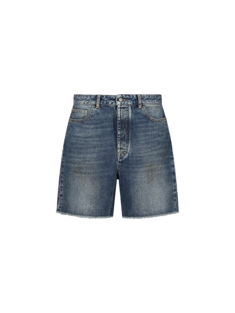 CURVED LOGO DENIM SHORTS