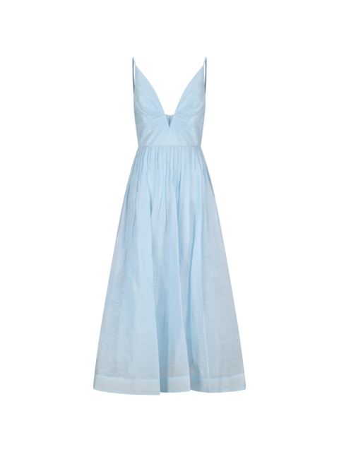 ILLUMINATE V NECK MIDI DRESS