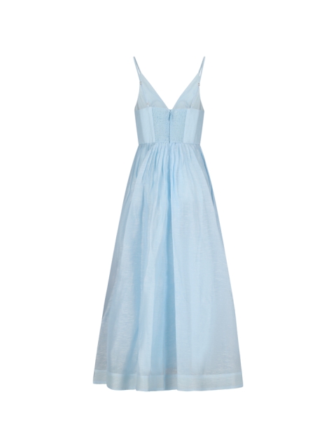 ILLUMINATE V NECK MIDI DRESS