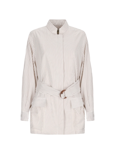 BLOUSON STRIPY COTTON SILK