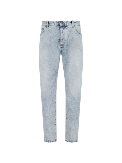 CURVED LOGO BACK 5 POCKETS JEANS
