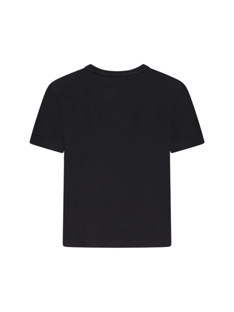 ESSENTIAL JSY SHRUNK TEE W/PUFF LOGO & BOUND NECK